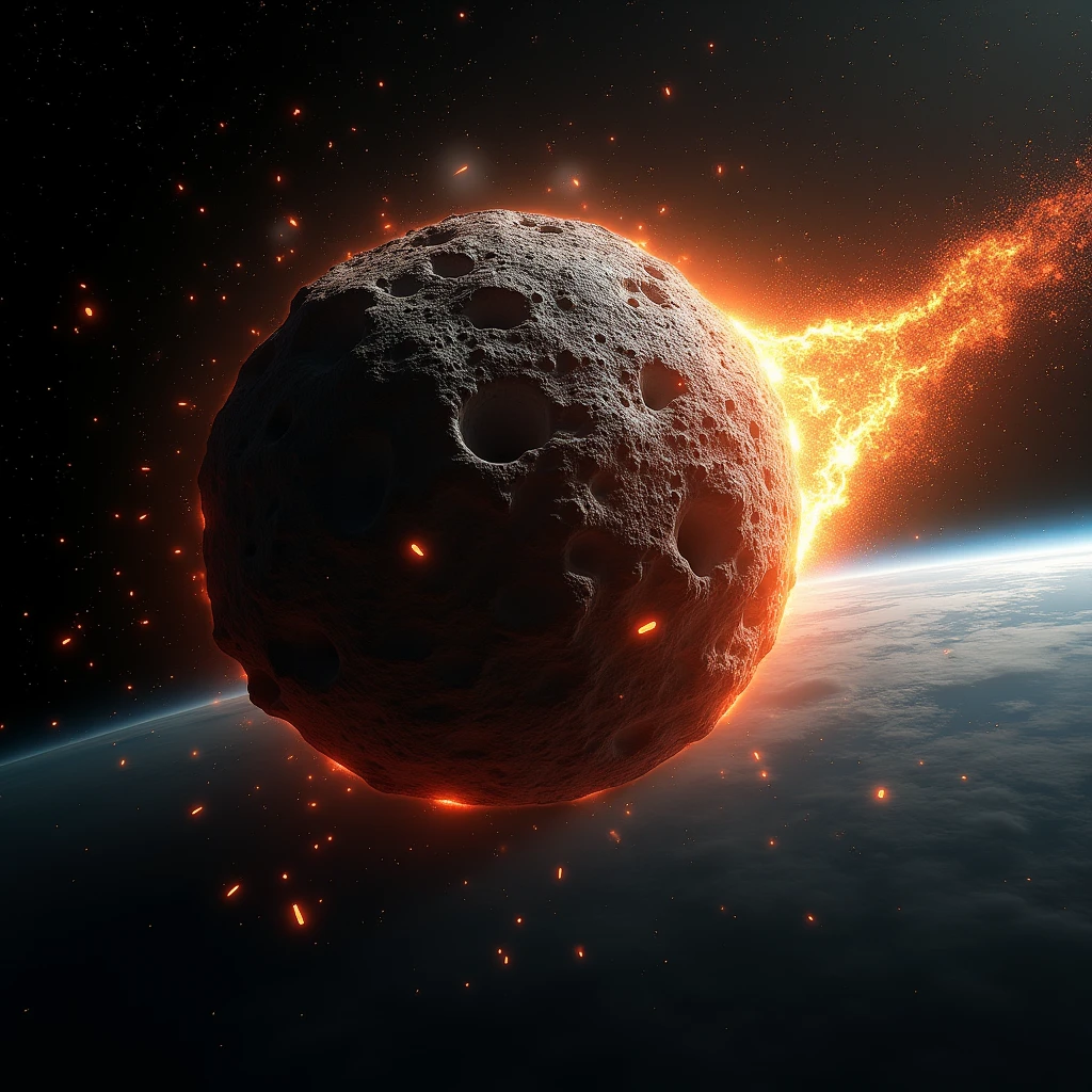 asteroid that wiped out the dinosaurs, entering space