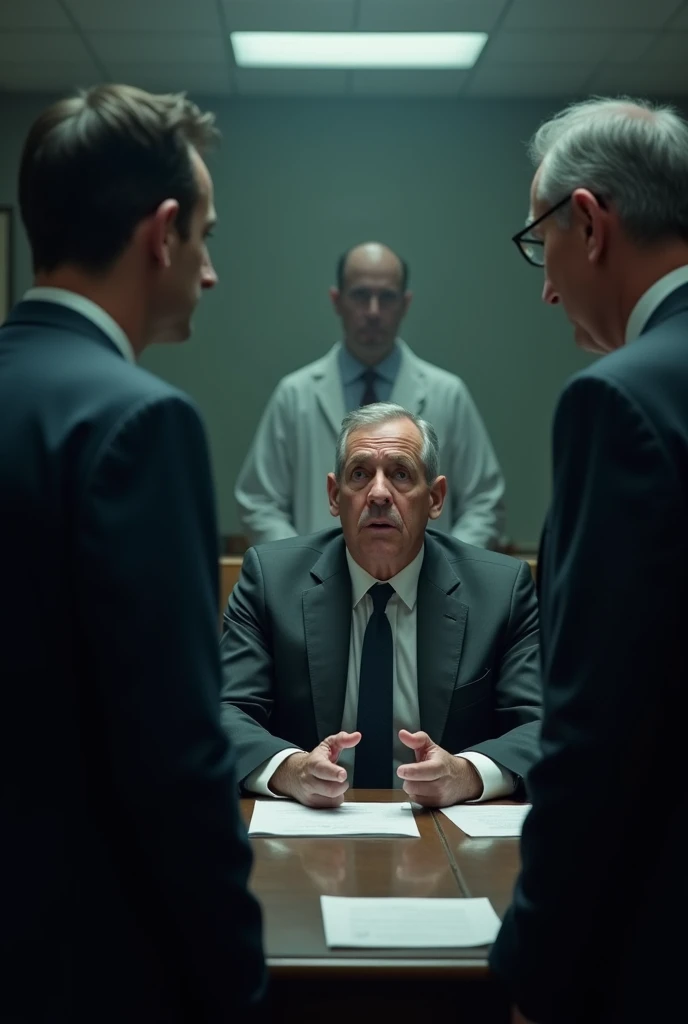 The lawyers give the bad news to the doctor