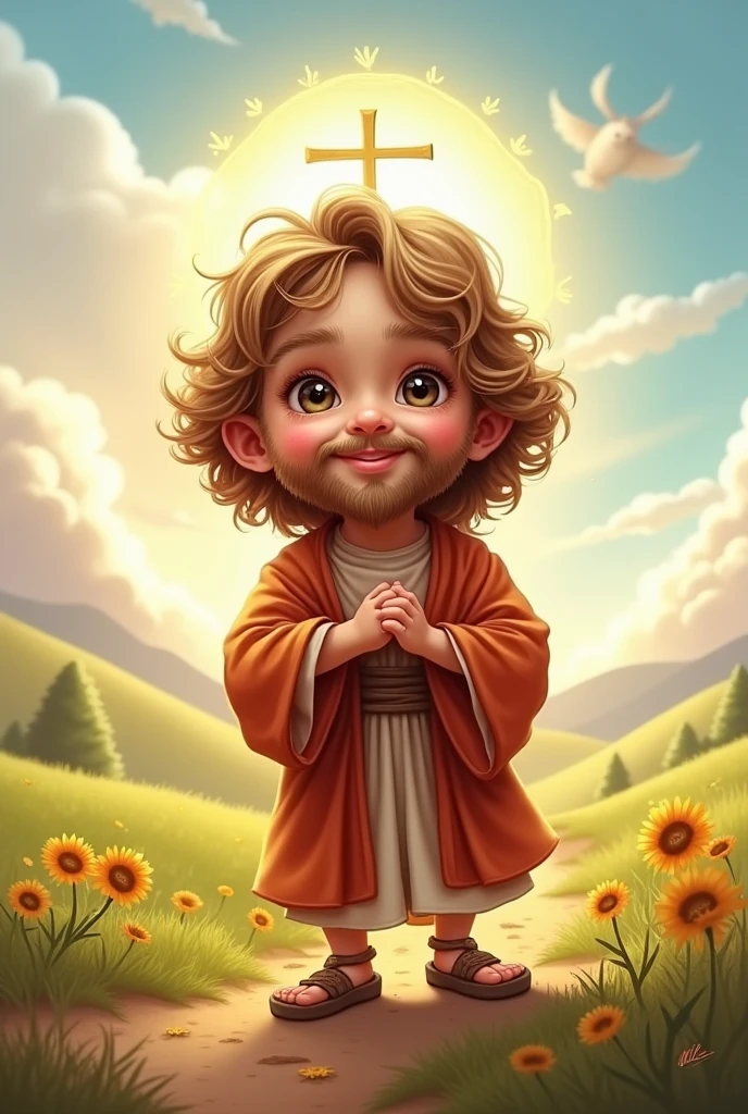 Caricature of Saint John the Apostle in child mode