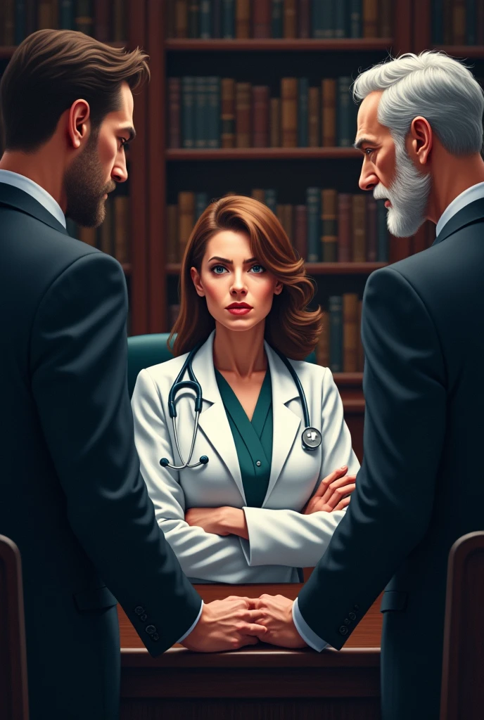 The Lawyers give the bad news to the Doctor that she is already old.