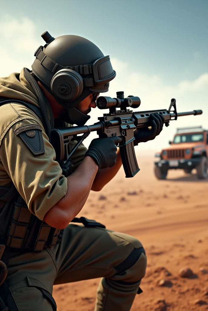 Bgmi pubg mans awm  gun background Rubicon jeep
