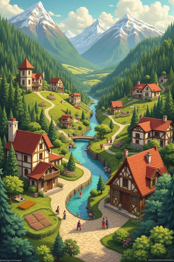 Please model the village map for me.