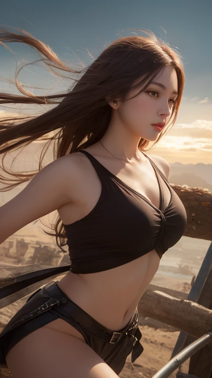 Highest quality, figure, Very detailed, In detail, High resolution, 8k wallpaper, Perfect dynamic composition, Beautiful attention to detail, Women&#39;s Fashion Summer,Short Bob Hair,Small Breasts Natural Color Lip, Bold sexy pose,smile,Harajuku、20-year-old girl、cute、sexy shot looking at camera