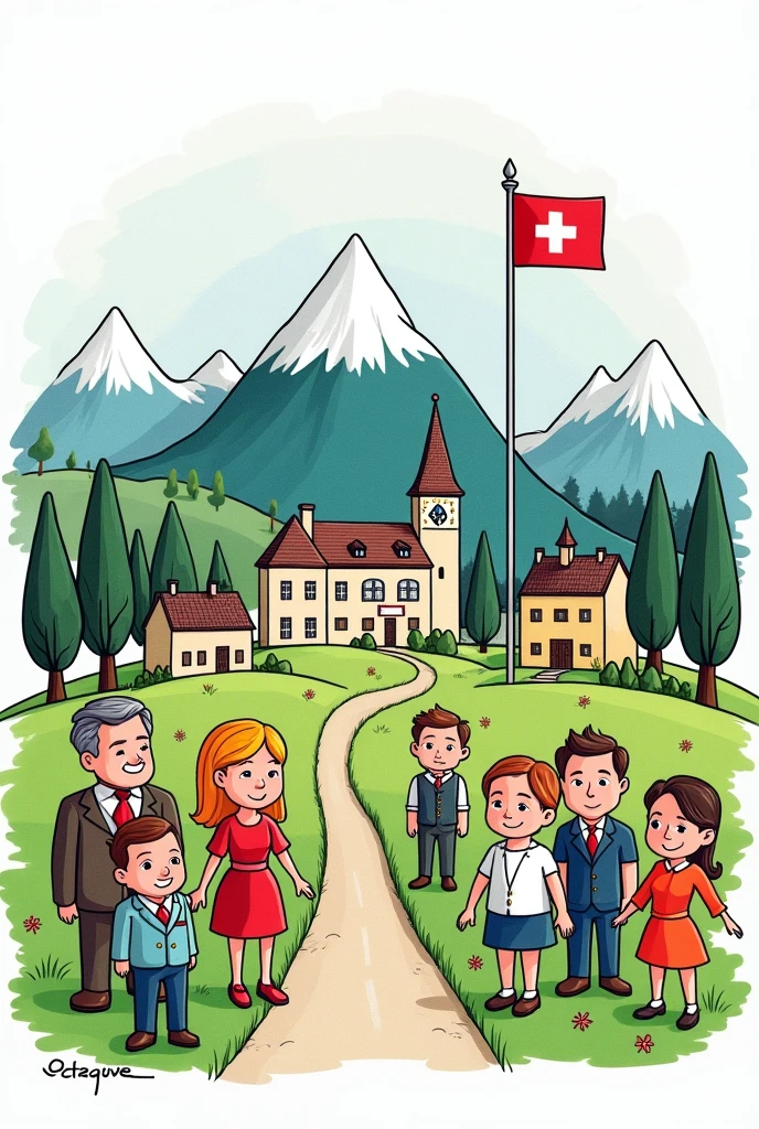 switzerland politics drawing easy background