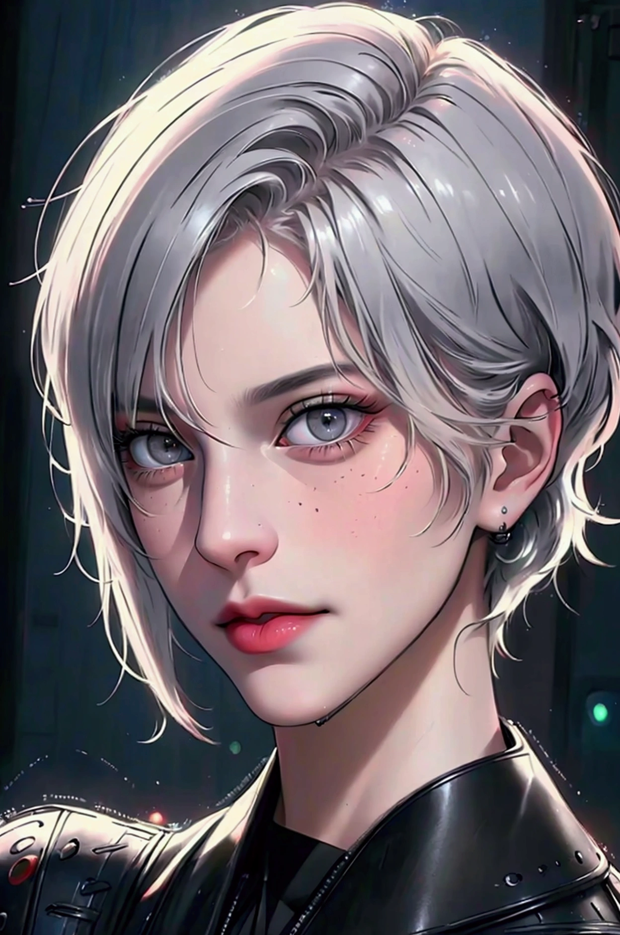 (of the highest quality,4k,8k,High resolution,masterpiece:1.2),Super detailed, colorful, (realist,photorealist,photo-realist:1.37),1 person,beautiful skin,White race, White skin, very handsome,short black hair,grey eyes, attractive, square jaw,sharp eyes,A perfect face without a doubt,psychiatric, psychologist, 27 years, no expression marks, half body, SERIOUS LOOK, no wrinkles, young adult, man, fondo de jardin asilo psychiatric,cinema lighting,imagen hdr,Atar、