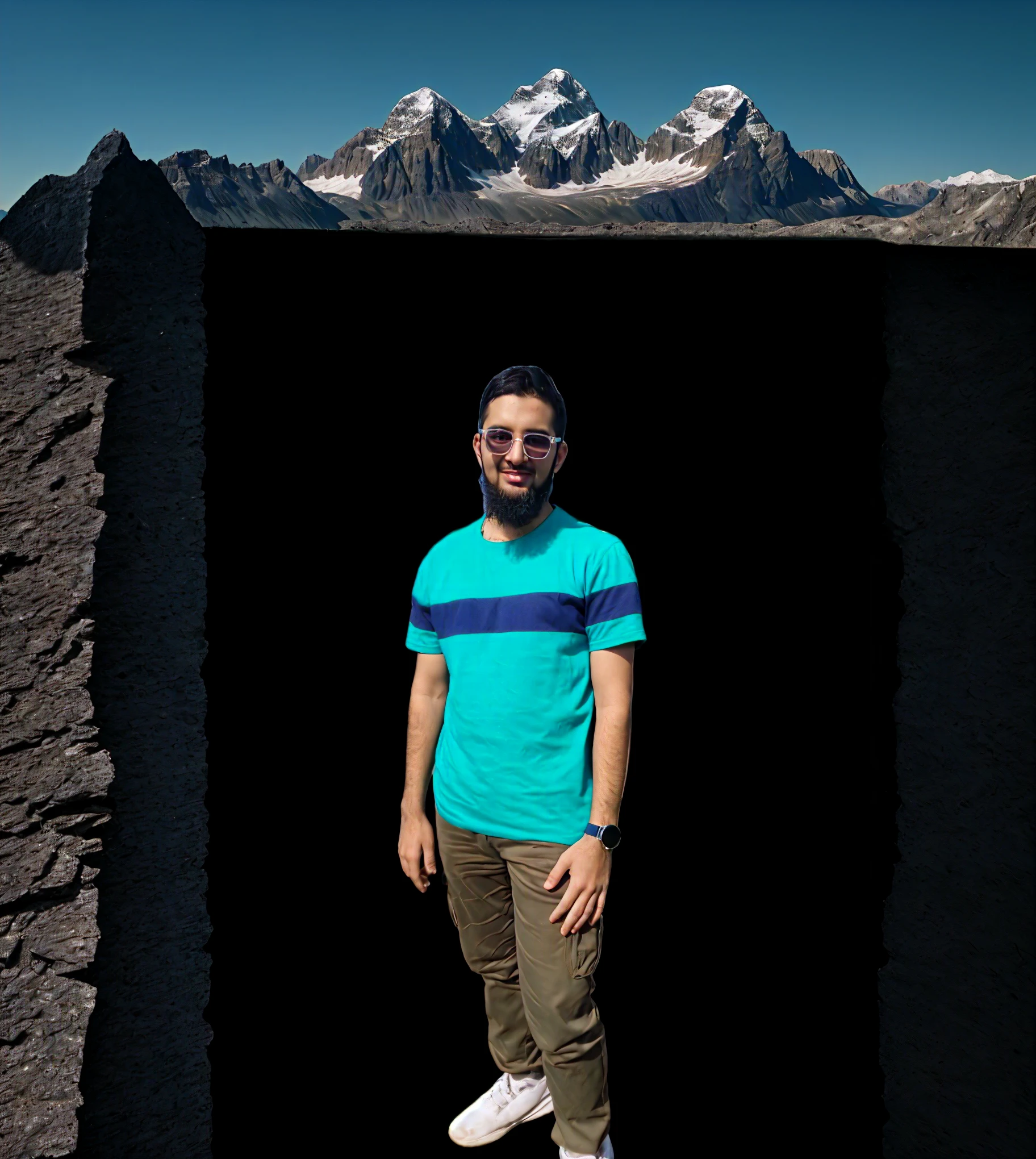 Between mountain