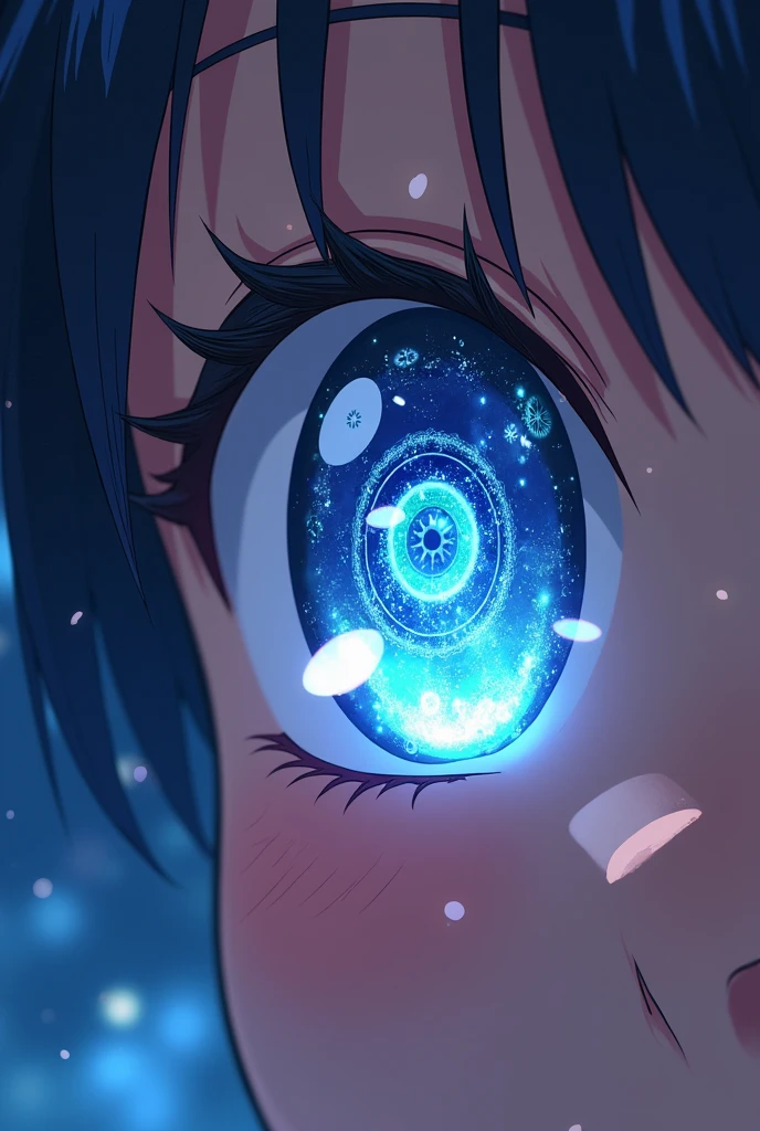 Create an anime style eye power