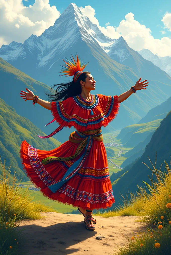 Dancing figure from the Ecuadorian highlands
