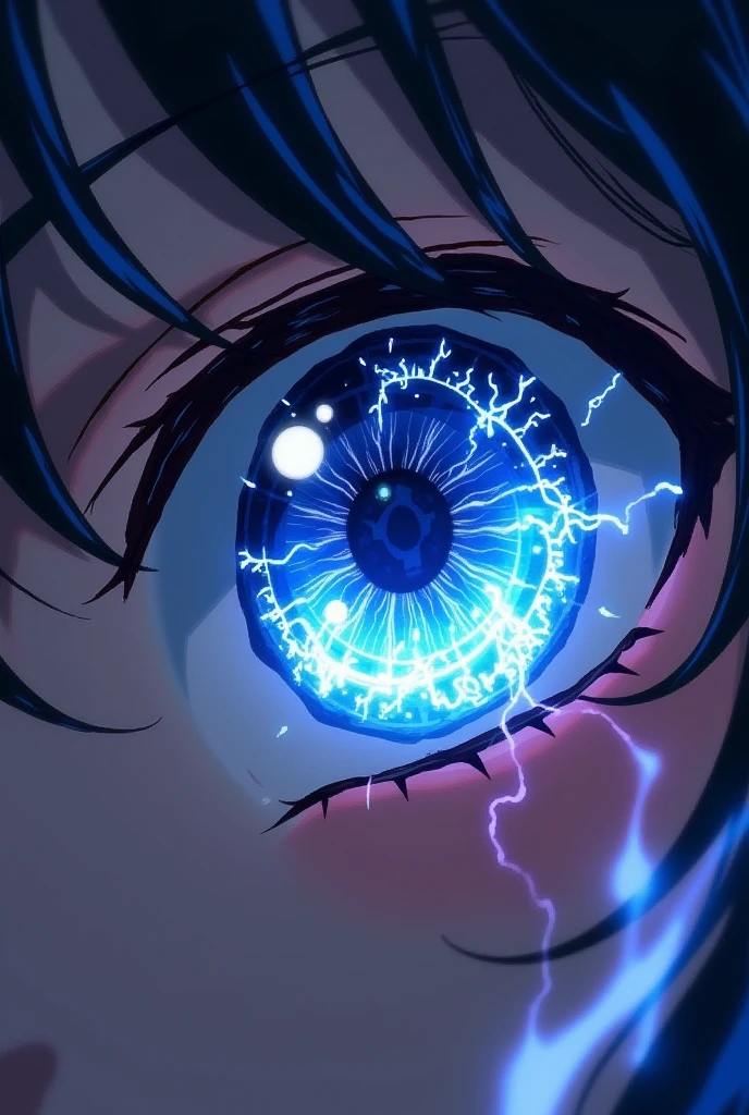 Create an anime style eye power make it better