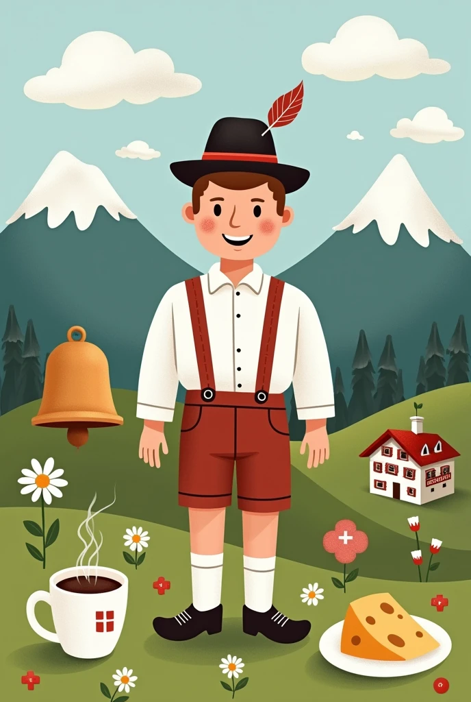 switzerland culture drawing easy
