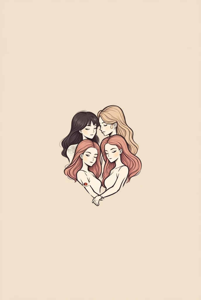 Simple tattoo for four sisters