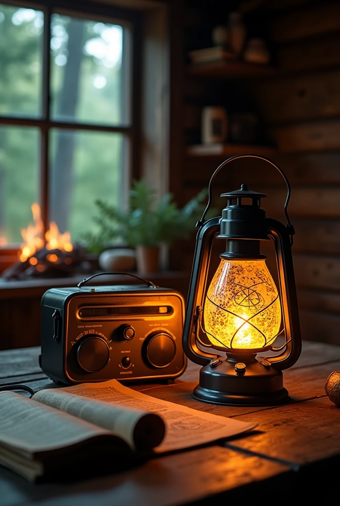 LED lantern and FM radio