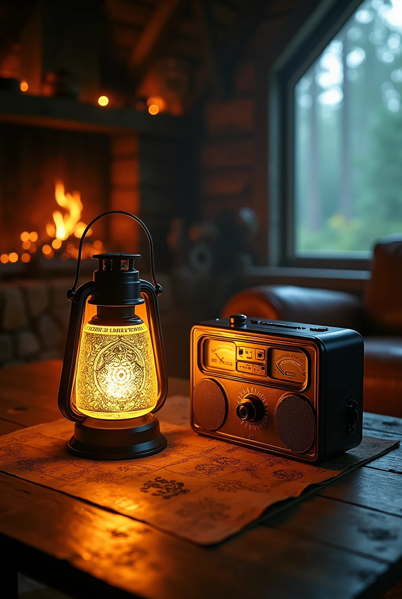 LED lantern and FM radio