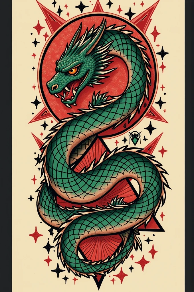 Lng sht in traditional tattoo style