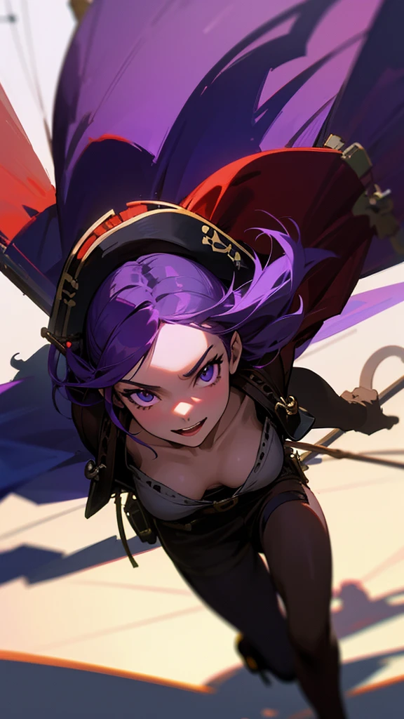 Human Cat Pirates on a Pirate Ship,purple,red, high resolution images 4K,Ultra quality, shadow light