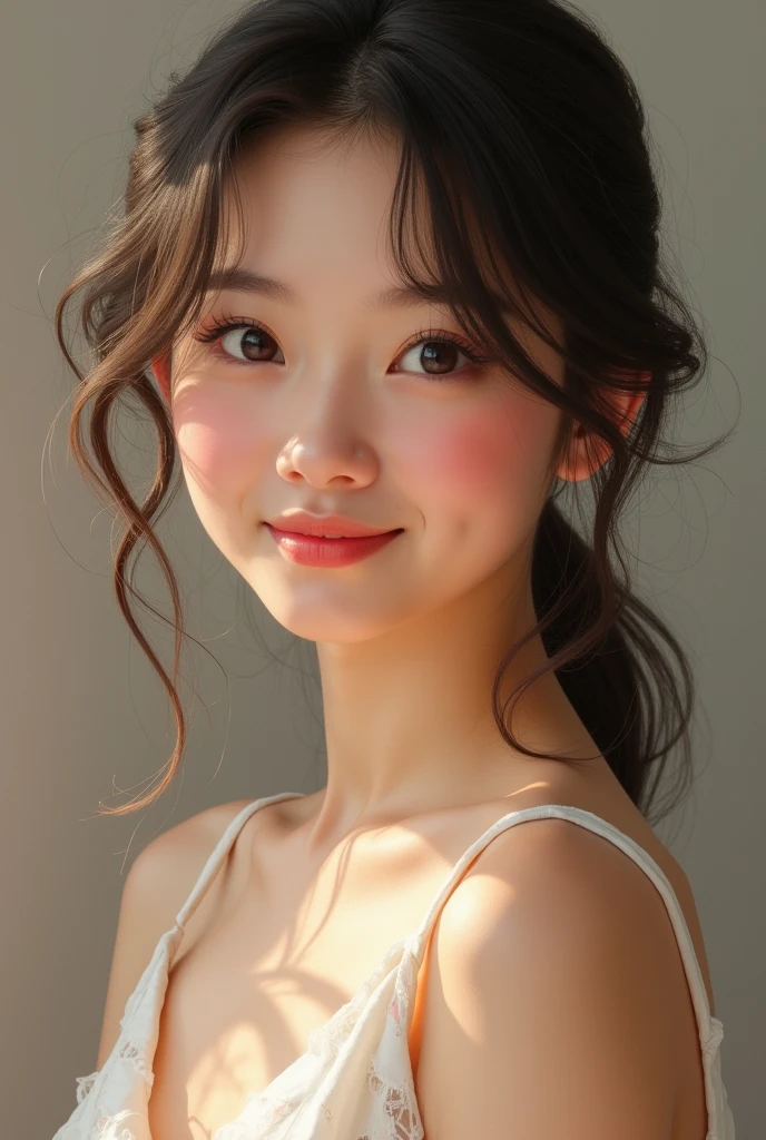Cute girl realistic