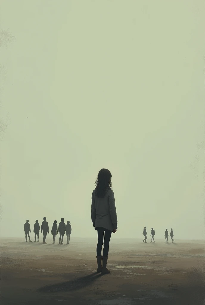 A lonely person separated from a group of friends who sees the group of people and the broader perspective walking away from him as if they were ignoring him