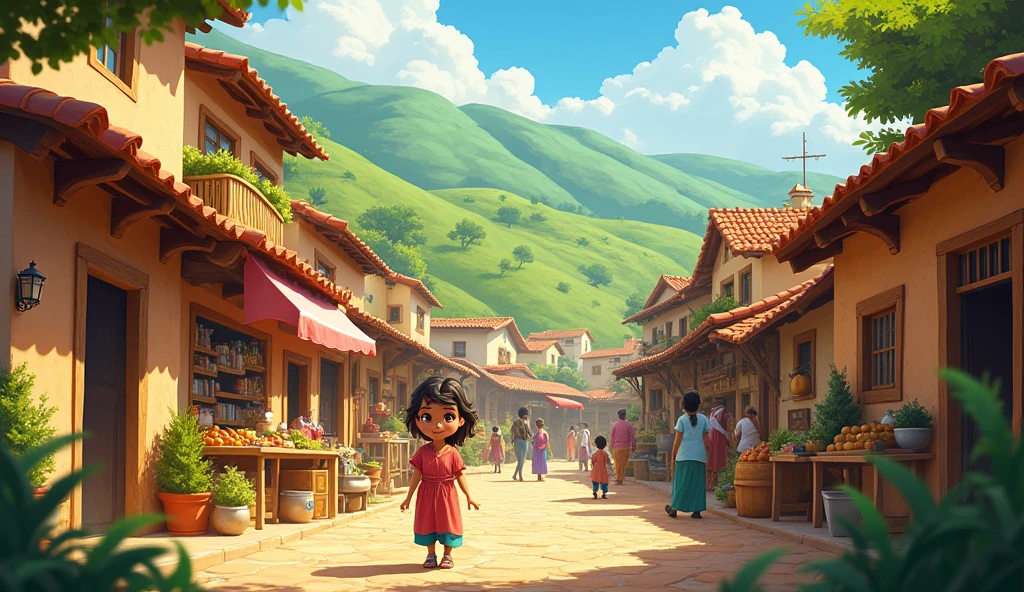 In a bustling village nestled among rolling hills, there lived a young girl named Amina