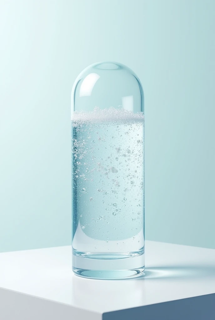 Create a picture of a carbonated water float with a dome cover