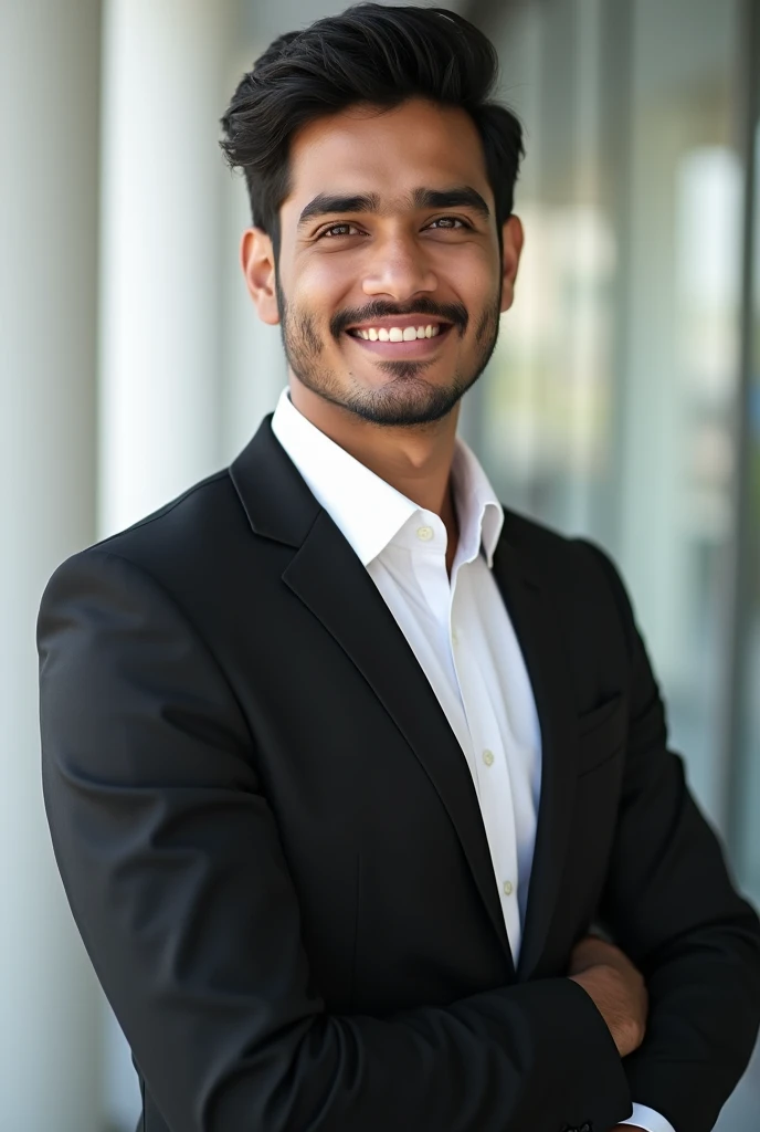 Professional male bangladeshi Student look for linked profile, black suit with white shirt , black hair , decent smile , Hd Clear