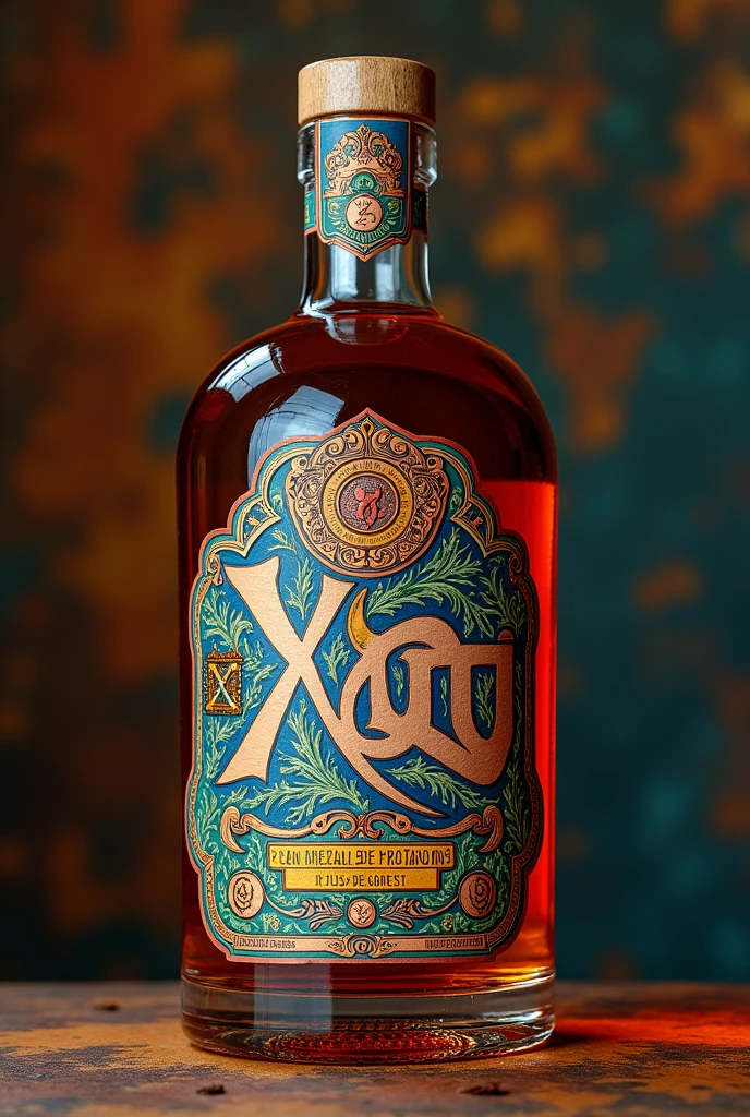 Colorful logo of mezcal cured brand with the name CURADOS DE XOO