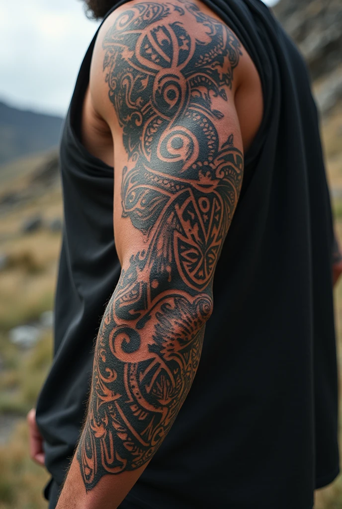 Nordic tattoos on the forearm
