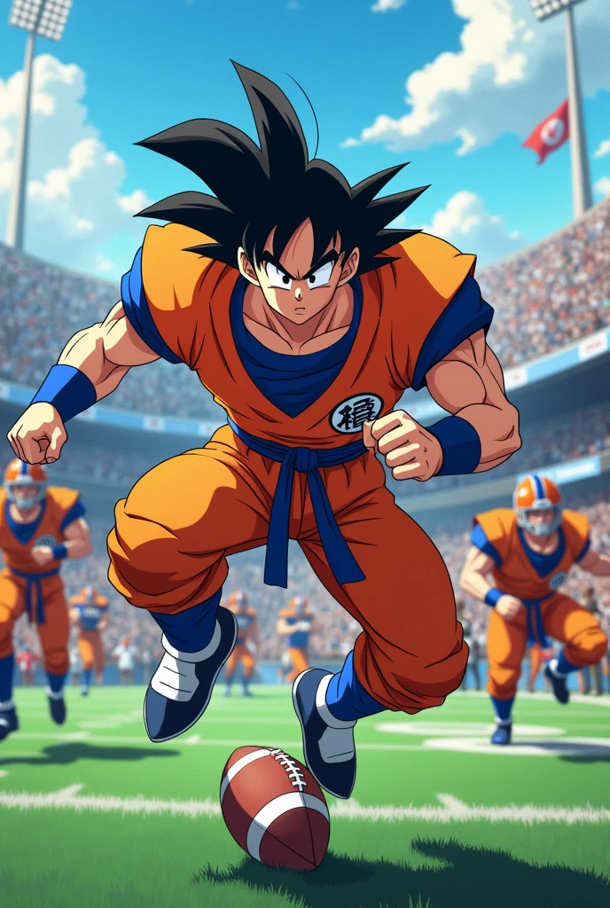 goku playing football