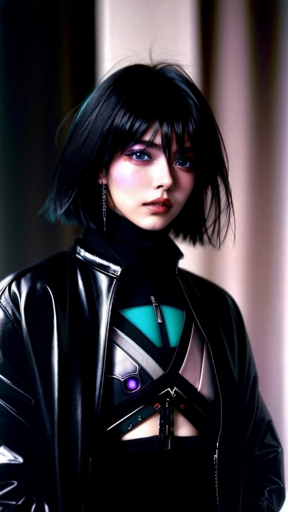 フェイスペイントをしたサイボーグのBeauty, whole body, cyber punk, Fashion Model, Beauty, masterpiece, Francis Bacon's painting style
