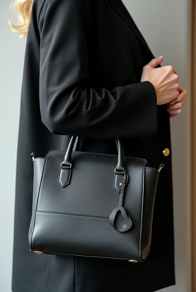 Elegent and smart handbag that have screen and button to open the self compartment, the self compartment provide self defense things for example knife, paper spray. If someone touch the button on the screen, the compartment will open automatically. It also have tracker on it.