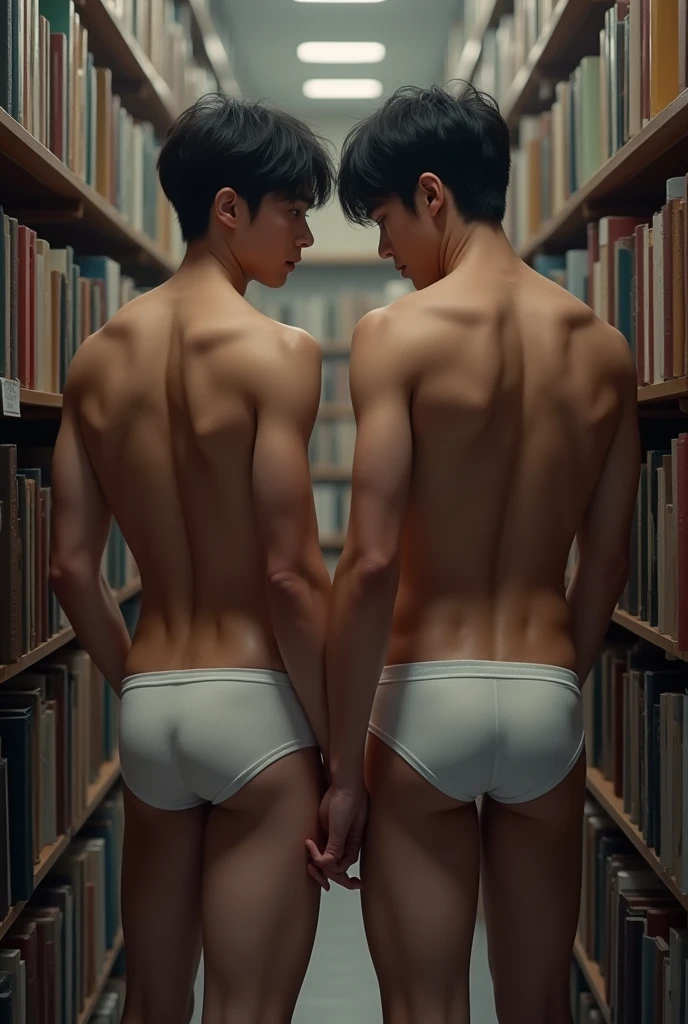 two japanese naked GAY boys　whole body　tears