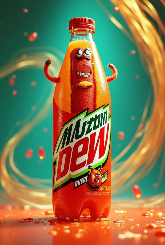 Hotdog flavored Mountain dew bottle