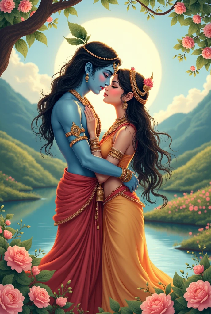 Radha Krishna images anime style