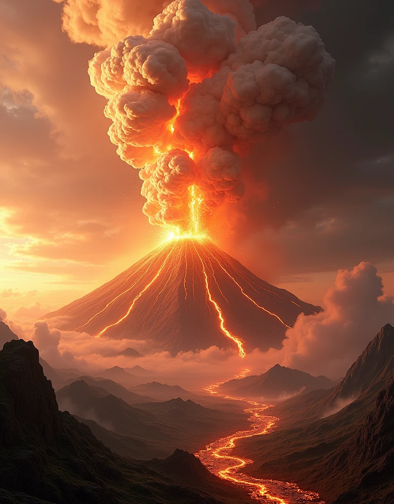 eruption of a super mega volcano that wiped out the dinosaurs.