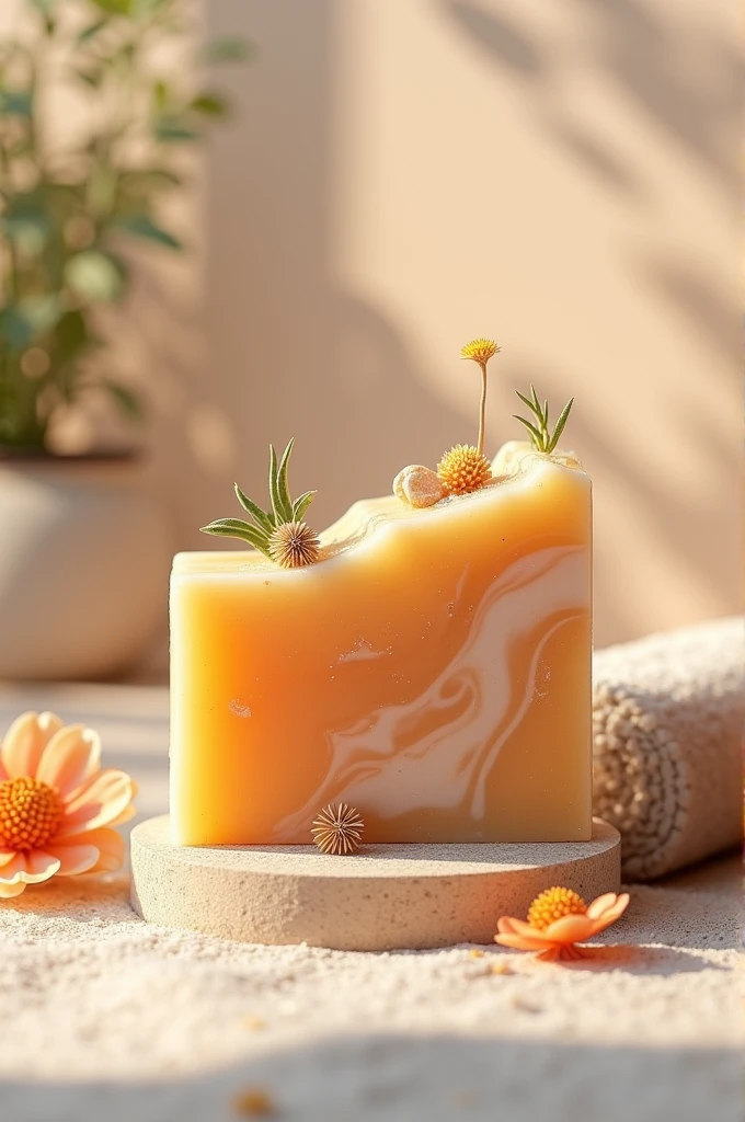 Create a digital marketing image for a handmade soap company to publish on Facebook 
