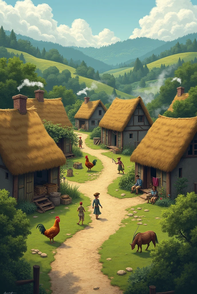 A small poor village