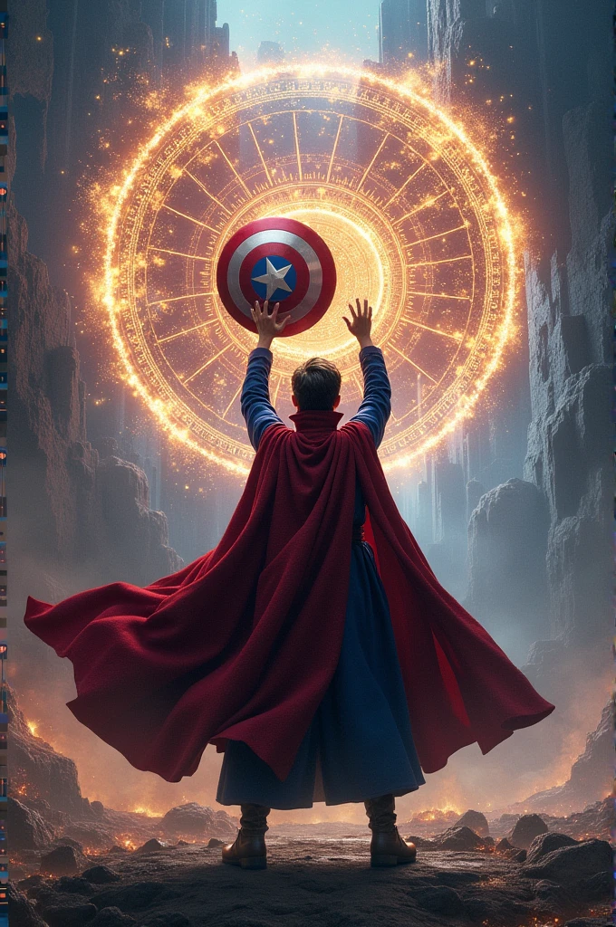 Doctor strange with captain America shield