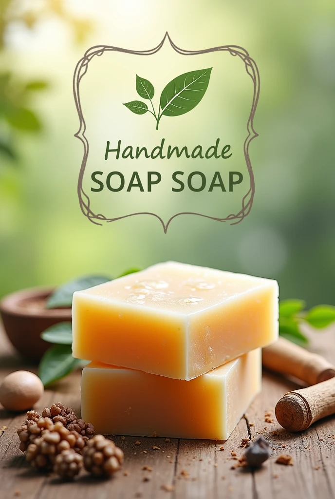 Create a digital marketing plan image for a handmade soap company for Facebook 