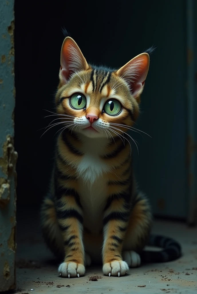 sad cat crying