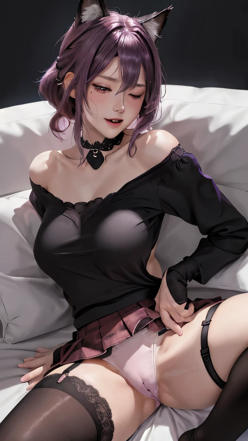 french_kiss, long_hair, yae_miko, breasts, thighhighs, multiple_girls, fff_threesome, group_sex, kujou_sara, dildo, raiden_shogun, pink_hair, underwear, yuri, vaginal, 3girls, blush, kiss, looking_at_another, tongue, threesome, purple_hair, black_bra, spread_legs, purple_nails, sex_toy, pussy_juice, shirt, tongue_out, bra, braid, panties, bangs, pussy, nipples, strap-on, saliva, purple_eyes, open_mouth, saliva_trail, white_shirt, low-tied_long_hair, short_hair, collarbone, black_hair, animal_ears, choker, garter_belt, sweat, floppy_ears, very_long_hair, skirt, ass, black_choker, sitting, school_uniform, uncensored, vaginal_object_insertion, red_skirt, nail_polish, serafuku, hand_on_another's_face, heavy_breathing, garter_straps, breath, fox_ears, sex, large_breasts, black_panties, mole, couch, long_sleeves, clothed_sex, grey_background, open_clothes, mole_under_eye, object_insertion, black_gloves, eye_contact, medium_breasts, gloves, pleated_skirt, black_thighhighs, open_shirt, lace_trim, on_couch, half-closed_eyes, sailor_collar, simple_background, white_panties, hair_between_eyes, thighs, bra_lift, pink_nails, sidelocks, clitoris, smile, navel, after_kiss, hand_on_another's_chin, braided_ponytail, rolling_eyes, drooling, see-through, leg_up, hand_on_another's_cheek, elbow_gloves