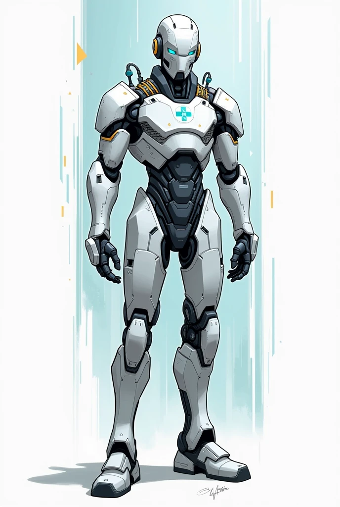 robotic style drawing of a doctor