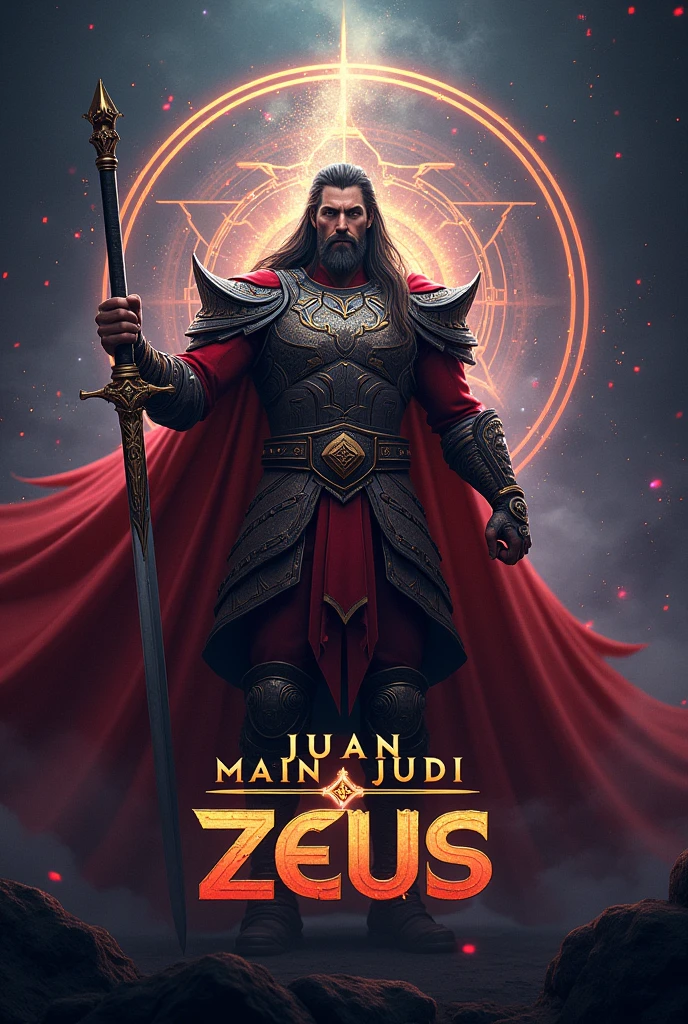 Draw. A company poster with text juan main judi zeus