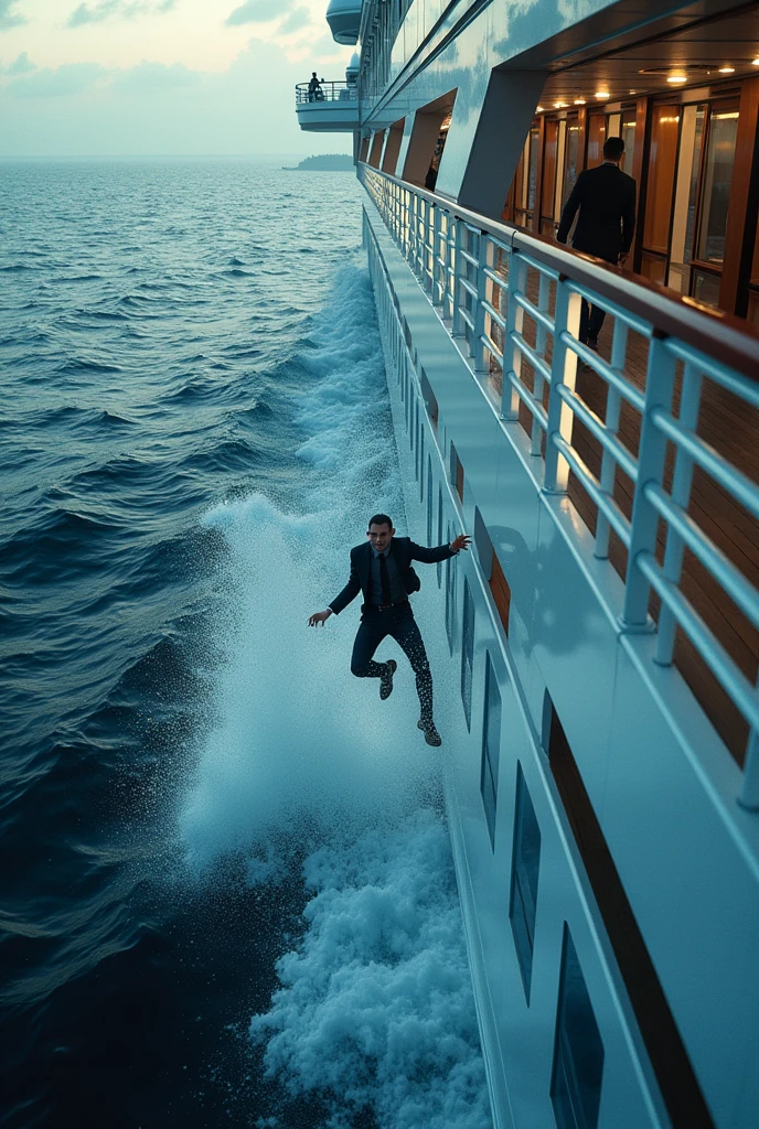 Falling overboard off a cruise ship