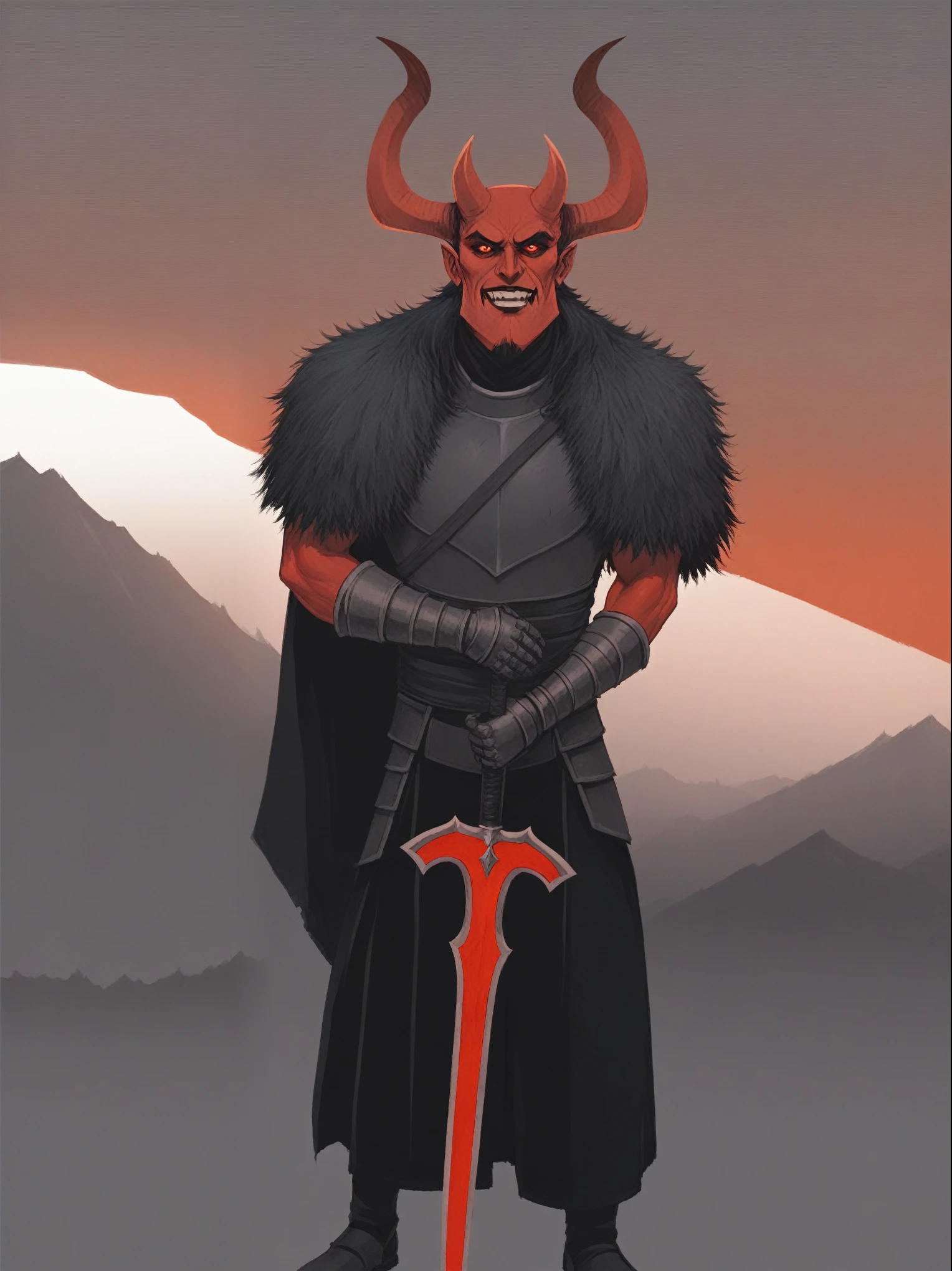 arafed man in a horned costume with a sword and a sword, demonic dragon inspired armor, jar jar binks as a sith lord, red demon armor, willem dafoe as a sith lord, villain wearing a red oni mask, demon samurai warrior, demon samurai, demon knight of death, ww 1 sith sorcerer, black and reddish color armor