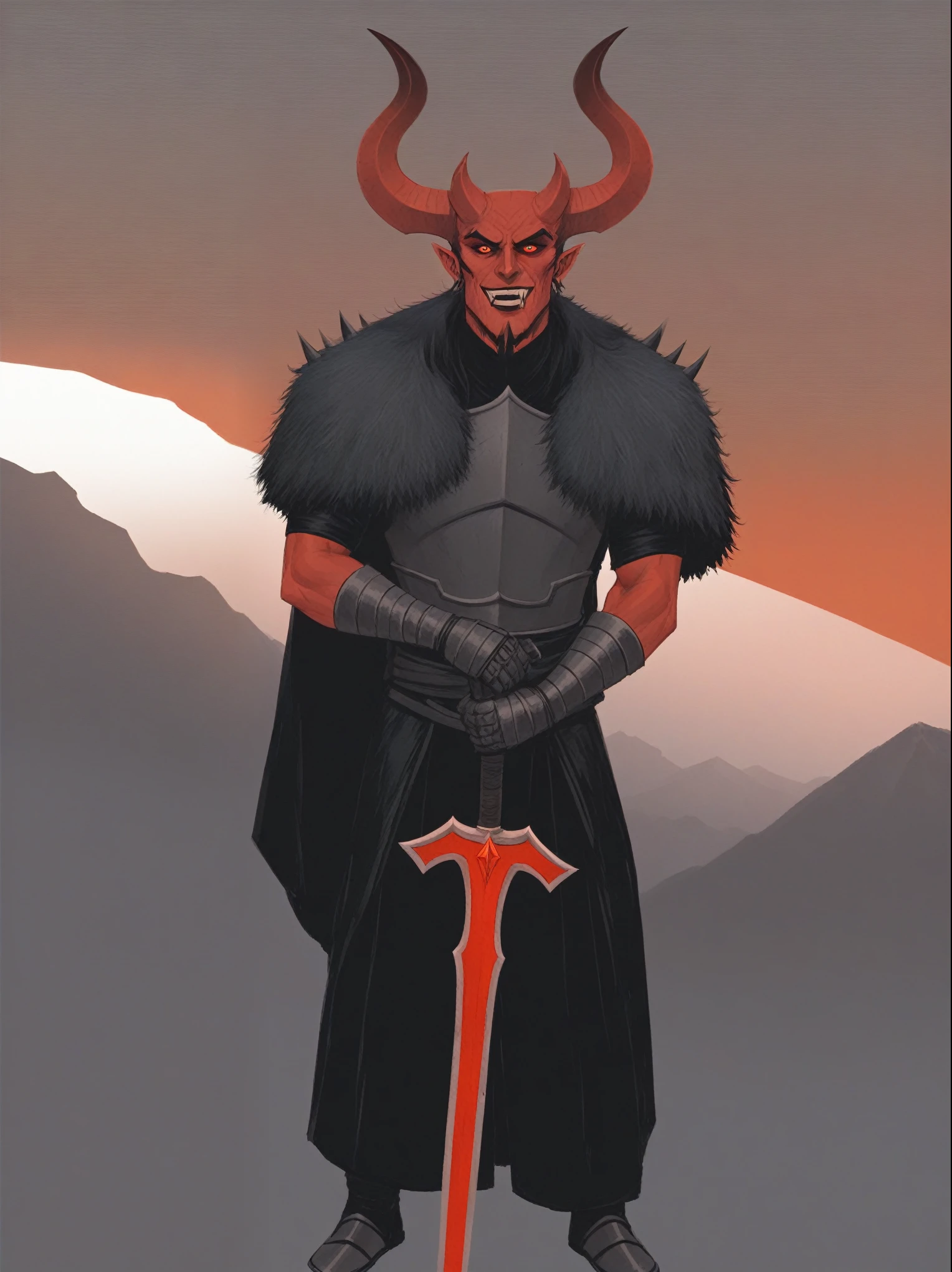 arafed man in a horned costume with a sword and a sword, demonic dragon inspired armor, jar jar binks as a sith lord, red demon armor, willem dafoe as a sith lord, villain wearing a red oni mask, demon samurai warrior, demon samurai, demon knight of death, ww 1 sith sorcerer, black and reddish color armor