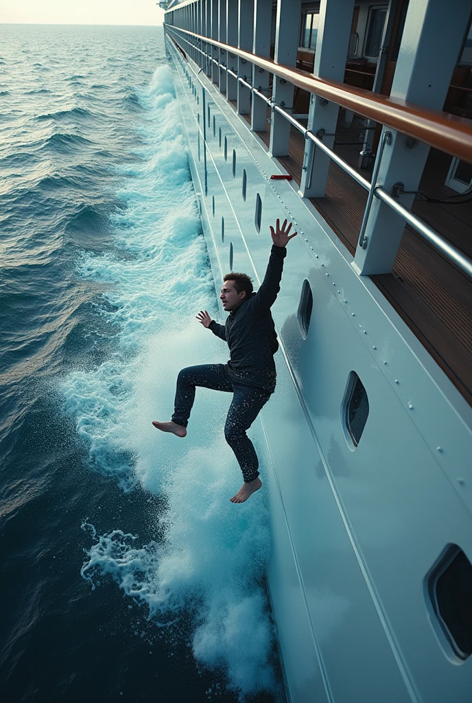 Falling overboard off a cruise ship