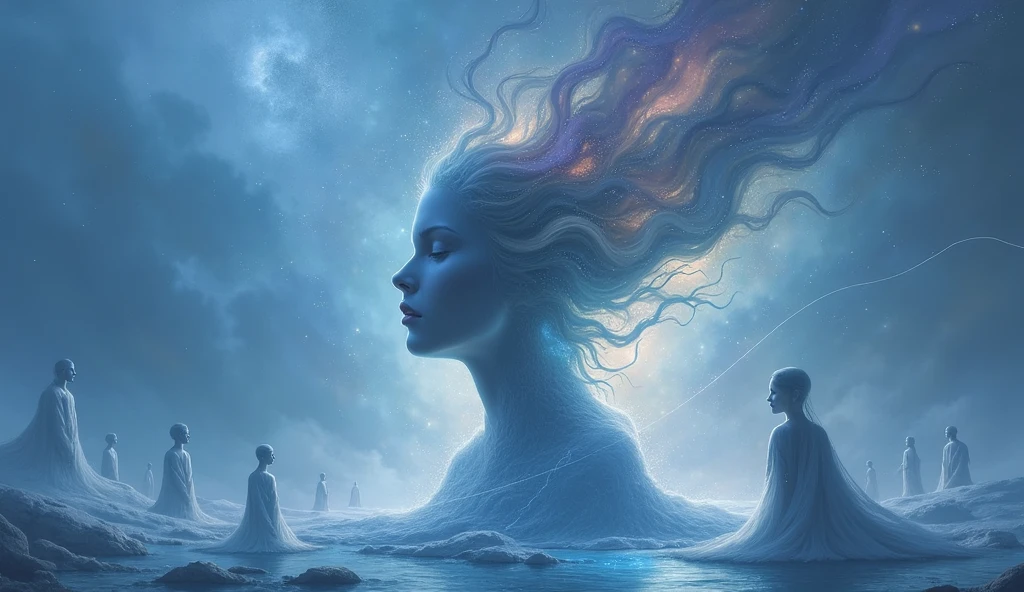 the story of time, abstract and surreal