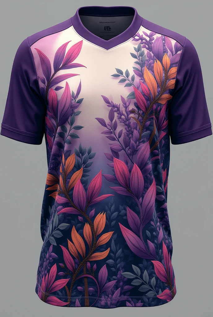 Design a jersey for horticulture student
Element:
1. Earthy and purple colour
2. Plant resemblance
3. Design is not too compact