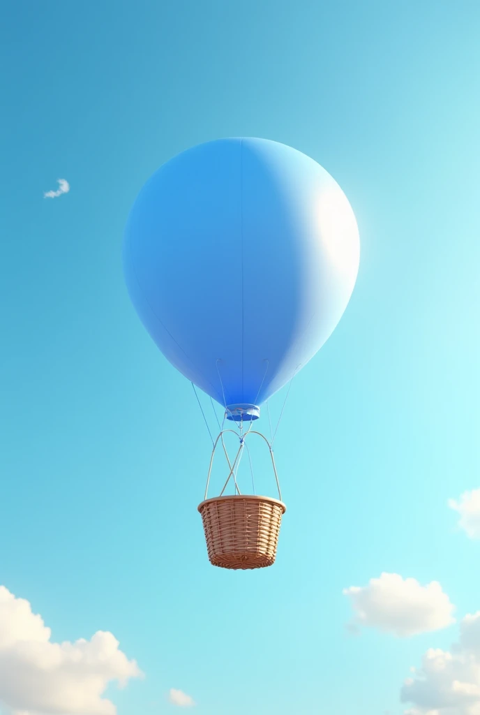 flying blue balloon
