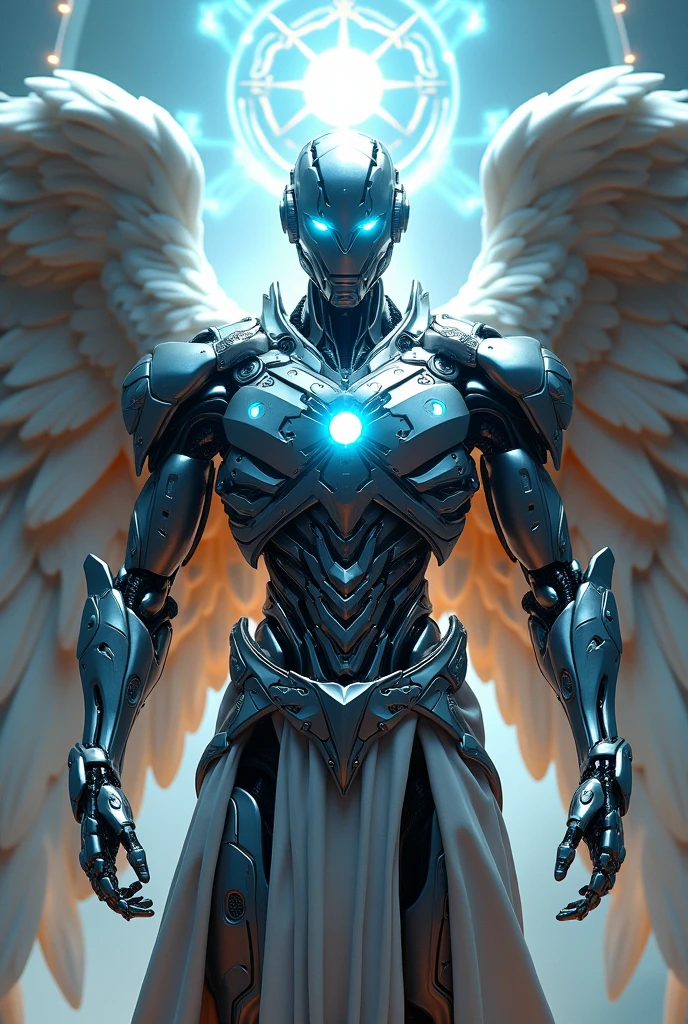 Create Saint Michael the Archangel in the form of an android
