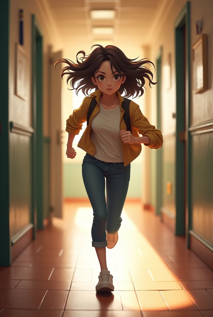 a girl was running in hostel